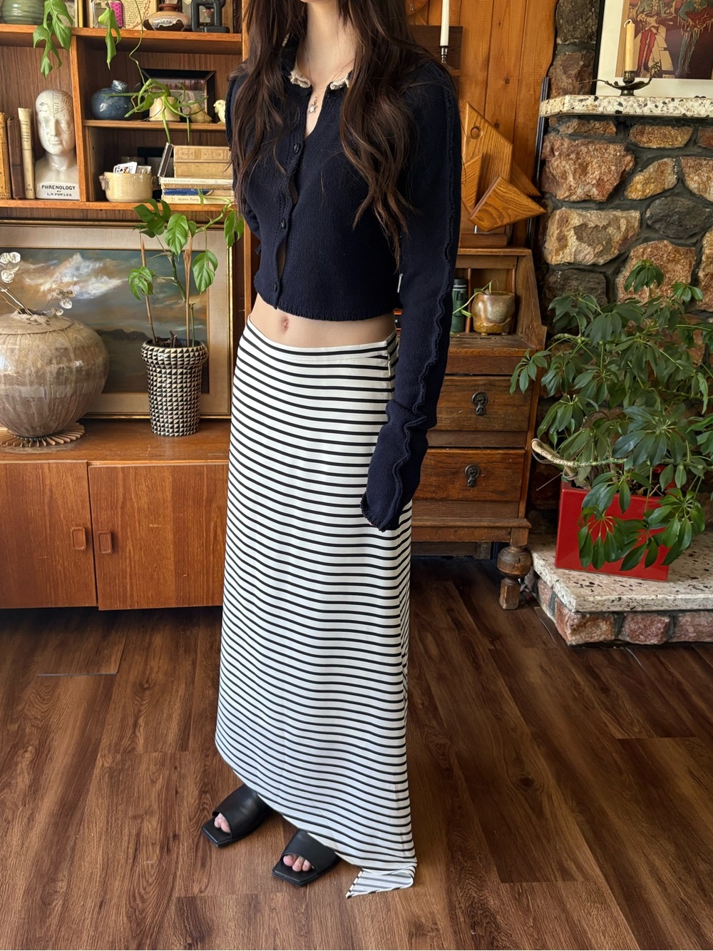 TIBI Silk Stripe Skirt 4